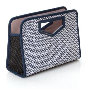 Y2K Coastal Prep Marc by Marc Jacobs Isle de Sea Blue Woven Straw Clutch Resort